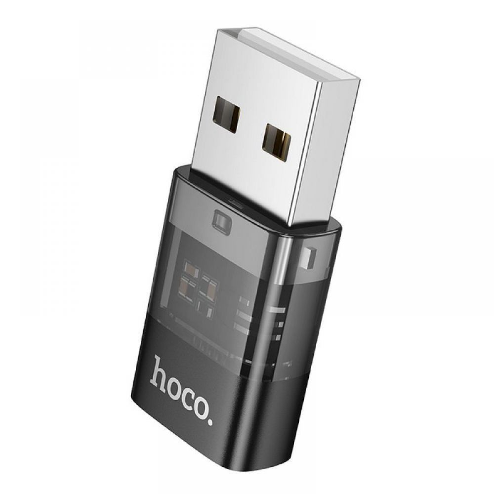 HOCO adapter USB A (muski) na Type C (zenski) UA36C providni crni