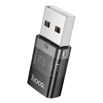 HOCO adapter USB A (muski) na Type C (zenski) UA36C providni crni