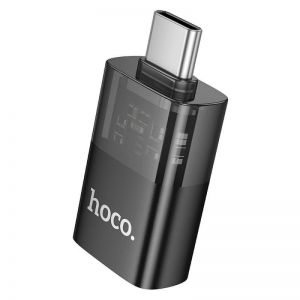 HOCO adapter OTG Type C (muski) na USB A (zenski) UA36B providni crni