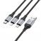 HOCO kabl 3u1 USB A na Lightning / Micro USB / Type C 2,4A X102 1 m crni