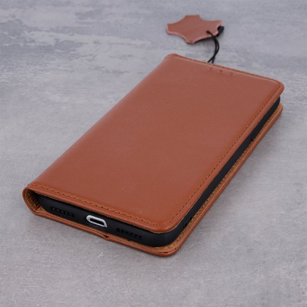 Futrola Genuine Leather Smart Pro za Xiaomi Redmi 14C 4G/ 14C 5G / Redmi A4 / POCO C75 braon