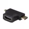 Akyga adapter AK-AD-23 HDMI (Ĺľ) / mini HDMI (m) / micro HDMI (m)