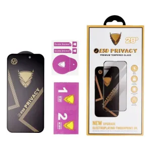 Zastitno staklo OG Premium Privacy za iPhone 16 (6.1) crni okvir