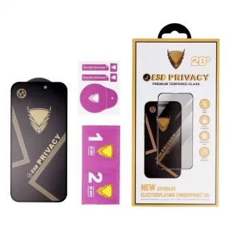 Zastitno staklo OG Premium Privacy za iPhone 15 crno