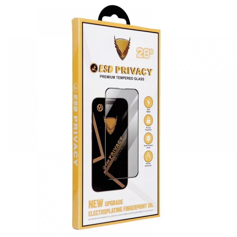 Zastitno staklo OG Premium Privacy za iPhone 13 Pro / 14 crno