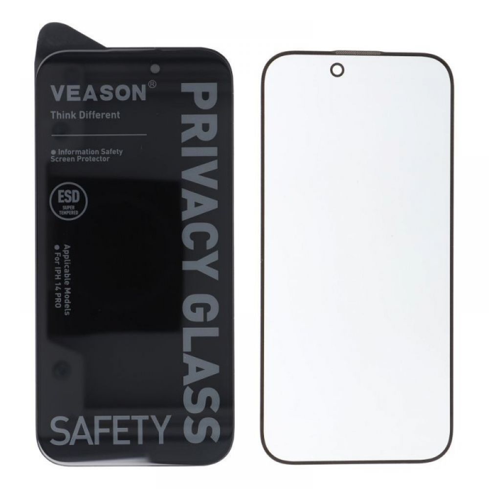 Zastitno staklo 6D Pro Privacy VEASON za iPhone 16 Pro Max crno