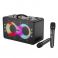 HOCO karaoke set bezicni zvucnik + 2 bezicna mikrofona LED 40W HA8 crni