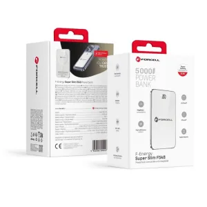FORCELL F-ENERGY F5K8 Super Slim powerbank kompatibilan sa MagSafe PD3.0 QC4.0 15W 5000 mAh bela