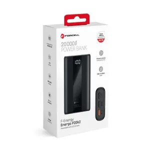 FORCELL F-ENERGY P20K2 Energo powerbank PD QC3.0 3A 22.5W 20000 mAh crni