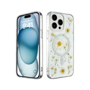 Futrola Luxury Flowers za iPhone 16 Pro Max (6.9) srebrna