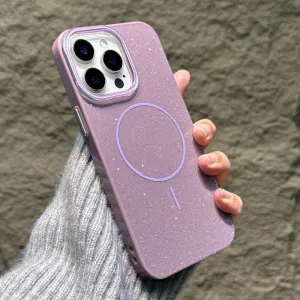 Futrola Glitter MagSafe za iPhone 16 ljubicasta