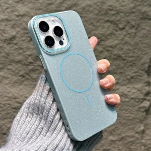 Futrola Glitter MagSafe za iPhone 16 sivo-plava