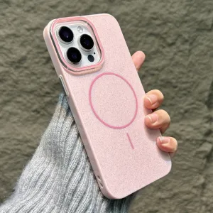Futrola Glitter MagSafe za iPhone 16 roze
