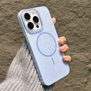 Futrola Glitter MagSafe za iPhone 17 Pro plava