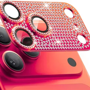 Zastita za kameru CIRKON za iPhone 17 Pro Max crvena