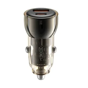 XO auto punjac CC60 60W 1x USB 1x USB-C (Type C) crni