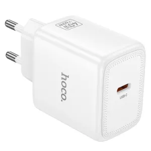GaN kucni punjac Hoco USB-C (Type C) PD AVS 40W (maks. 60W) N83 beli