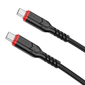 Kabl USB-C (Type C) na USB-C (Type C) Hoco PD QC 3A 60W 1 m X59 crni
