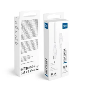 Kabl USB-C (Type C) na USB-C (Type C) Blue Star 3A 60W QC4.0 1 m PJ-DQ1-C beli