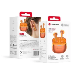 Bezicne slusalice Forcell F-Audio Pulse Air ENC TWS narandzaste
