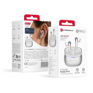 Bezicne slusalice Forcell F-Audio Pulse Pro ANC + ENC TWS srebrne